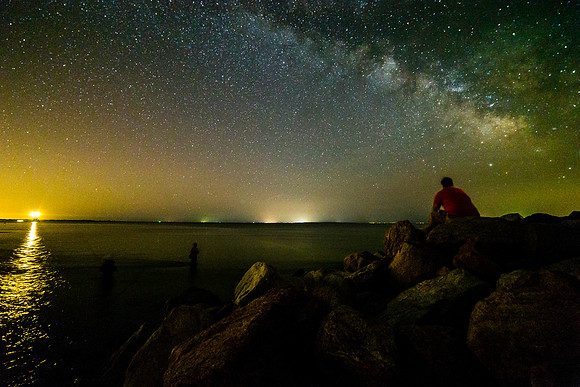 Milky Way Over Fishermen - Orient Point, Long Island, NY