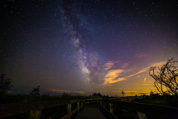 Milky Way Over the Boardwalk - Robert Moses State Park, Long Island, NY